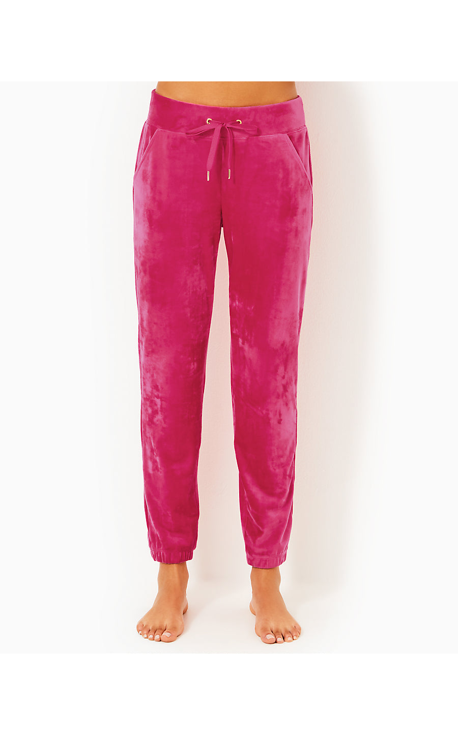 MALLIE VELOUR PANT - RASPBERRY ROUGE