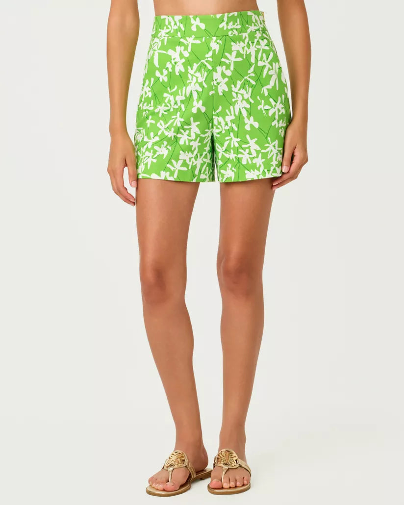 SARISSA STRETCH SHORT-CROCODILE GREEN-LIZA-
