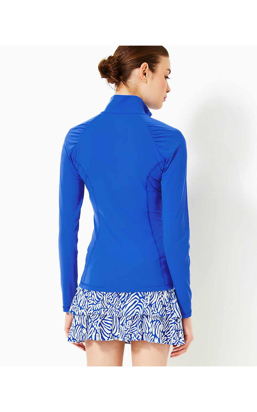 JUSTINE HALF ZIP UPF 50+ - MARTINIQUE BLUE