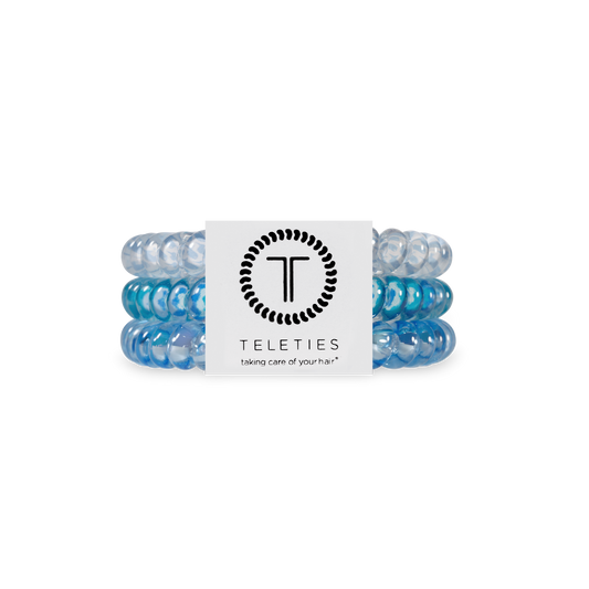 TELETIES - Spiral Hair Coils | Small | Summer Sky Hair Ties