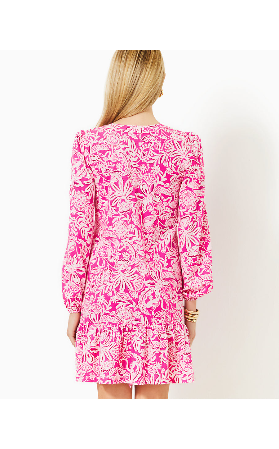 ALYSSA LONG SLEEVE DRESS - PASSION FRUIT PINK - ABSOLUTELY FLAMAZING