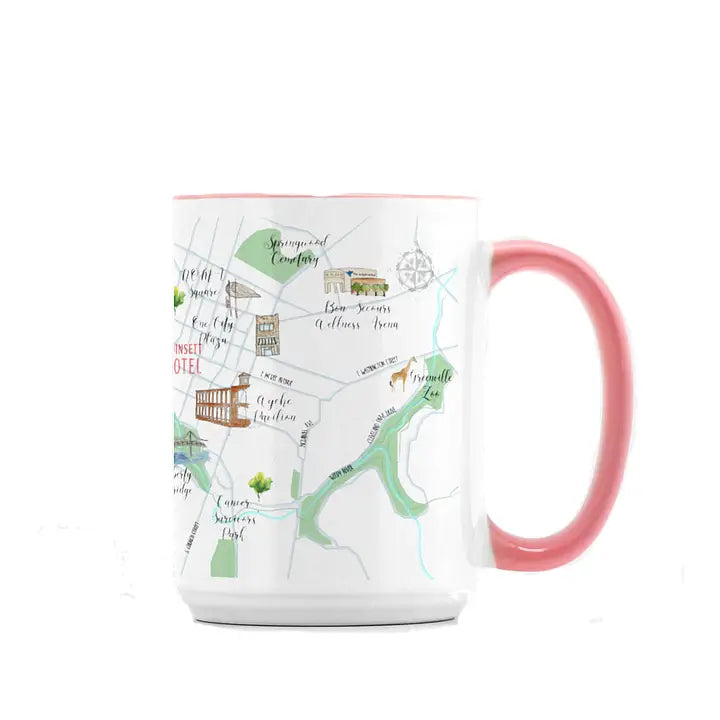 Greenville SC Map Mug