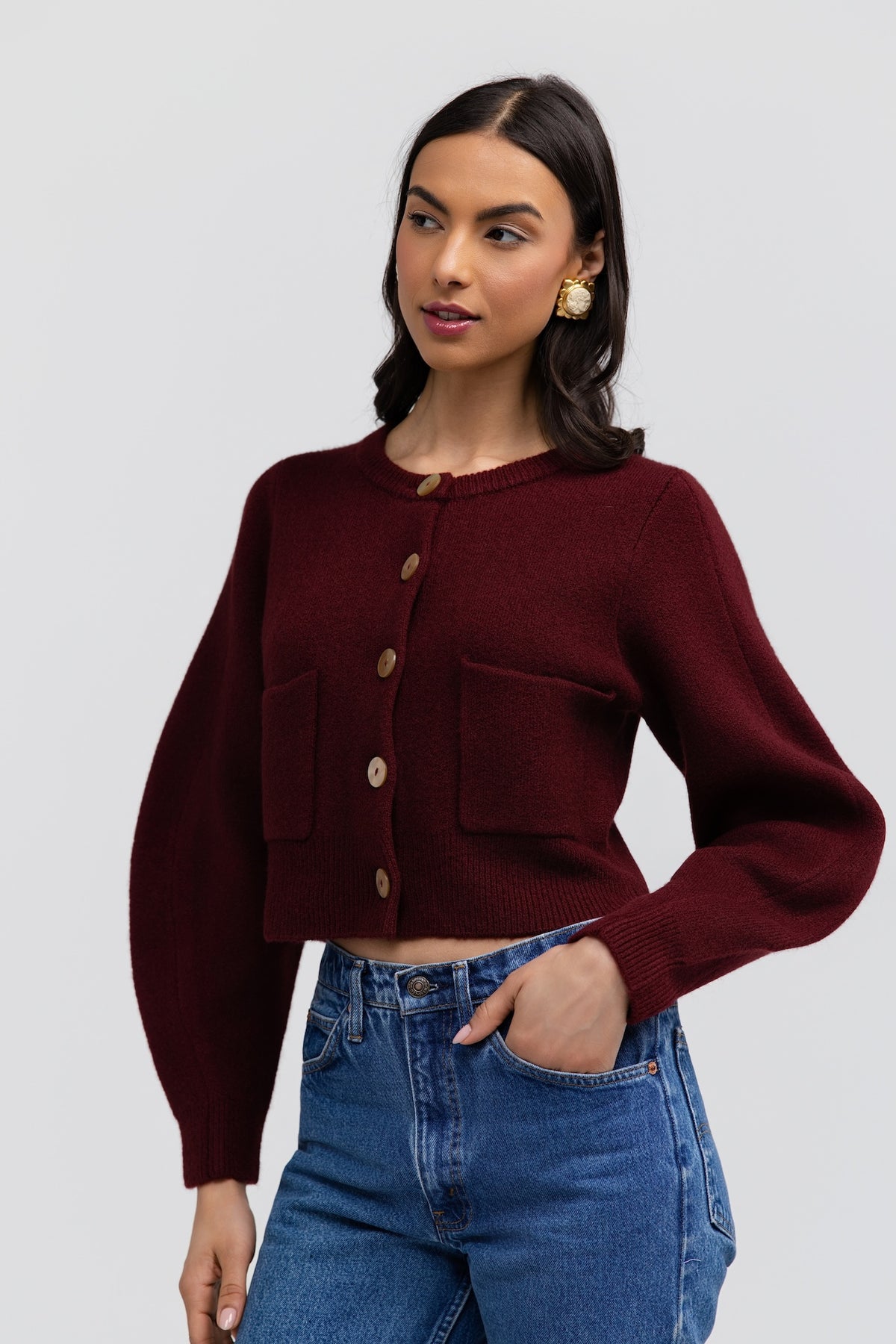 Hildy Sweater - Wine