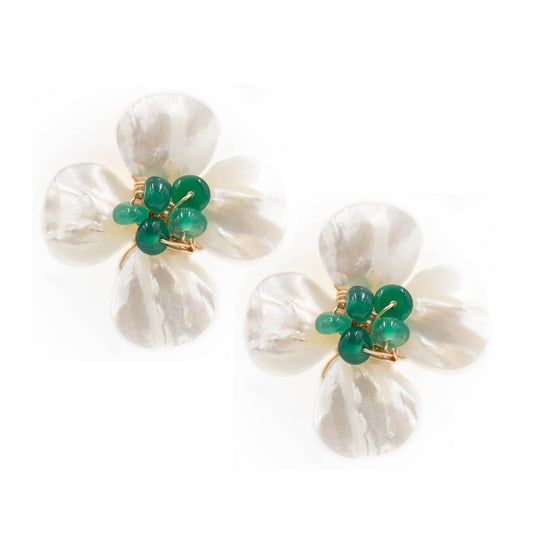 POPPY EARRING, Emerald Green