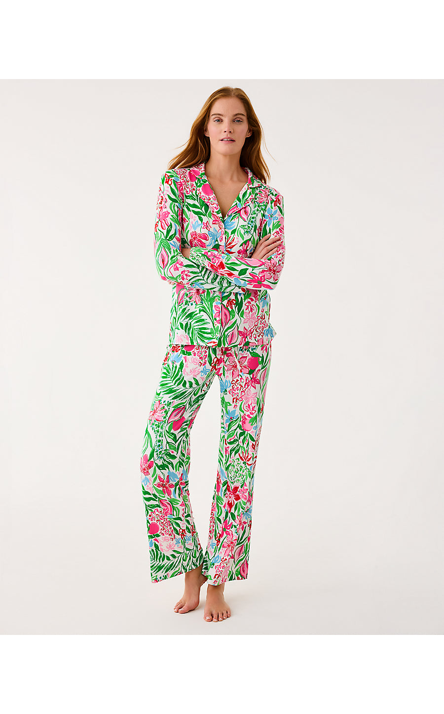 PJ KNIT PANT - MULTI - GLOWING GARDENS