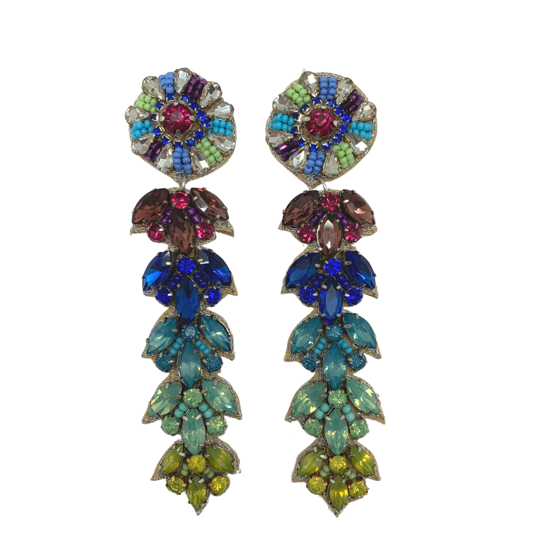 LIZA EARRINGS - PURPLE/BLUE