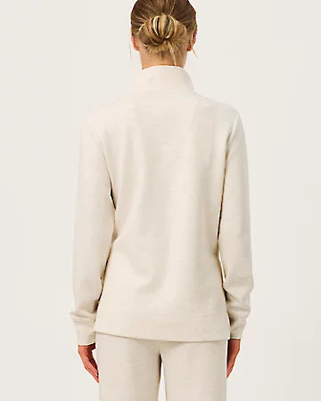 COWIE UPF 50+ PULLOVER - HEATHERED COCONUT