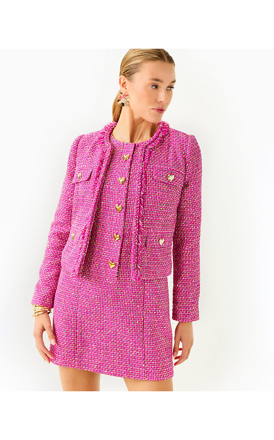 KAVITA BOUCLE JACKET - ELDERFLOWER BLOSSOM - BUNGALOW BOUCLE