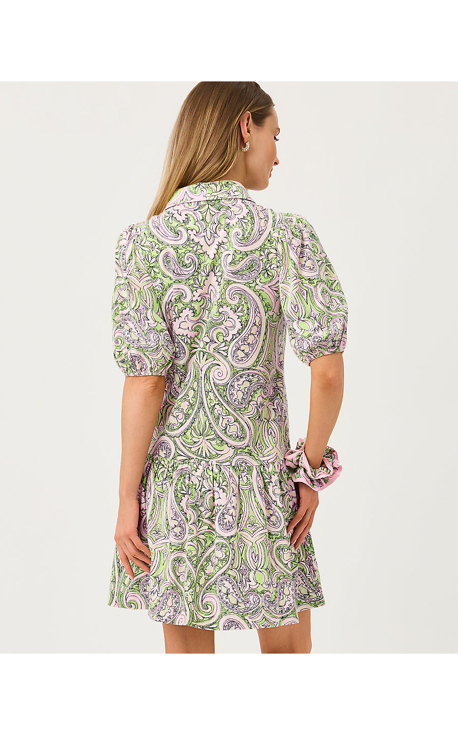 BINGLEY DRESS-LIME CHIFFON-ESTORIL