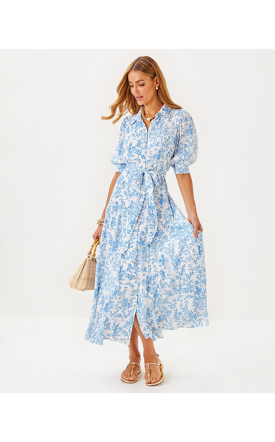 LARKYN MIDI SHIRTDRESS - RESORT WHITE - TALL TALES