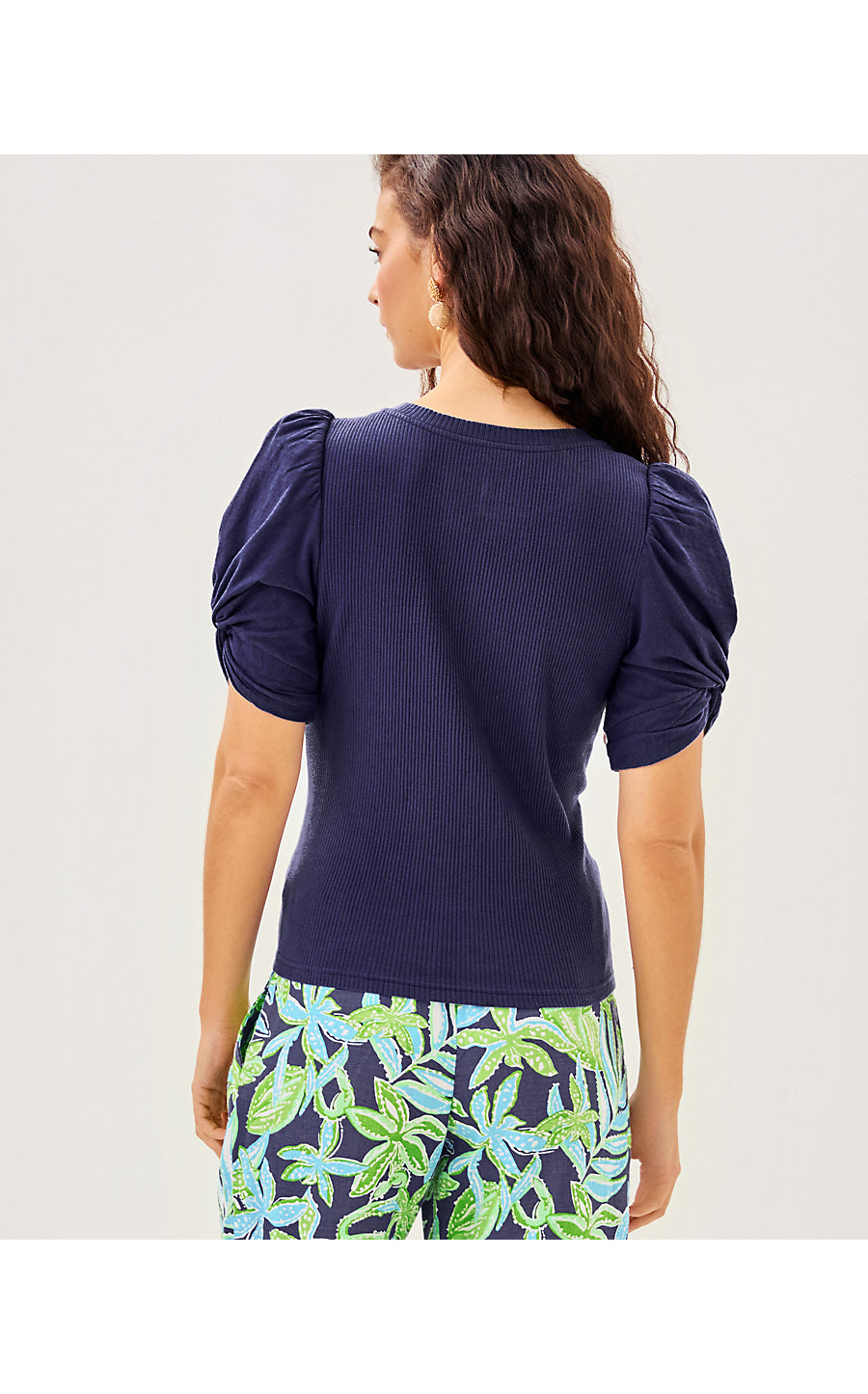 IGBY KNIT TOP - SAPPHIRE POOL