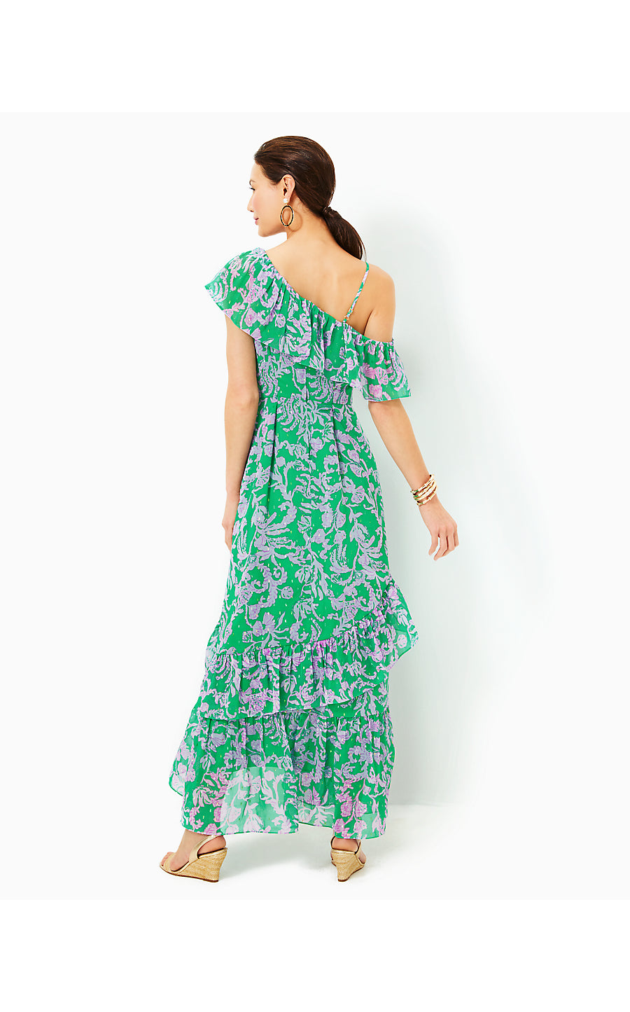 ROSALYNN RUFFLE MAXI DRESS - BRAZILIAN GREEN - SALTY SANDBAR