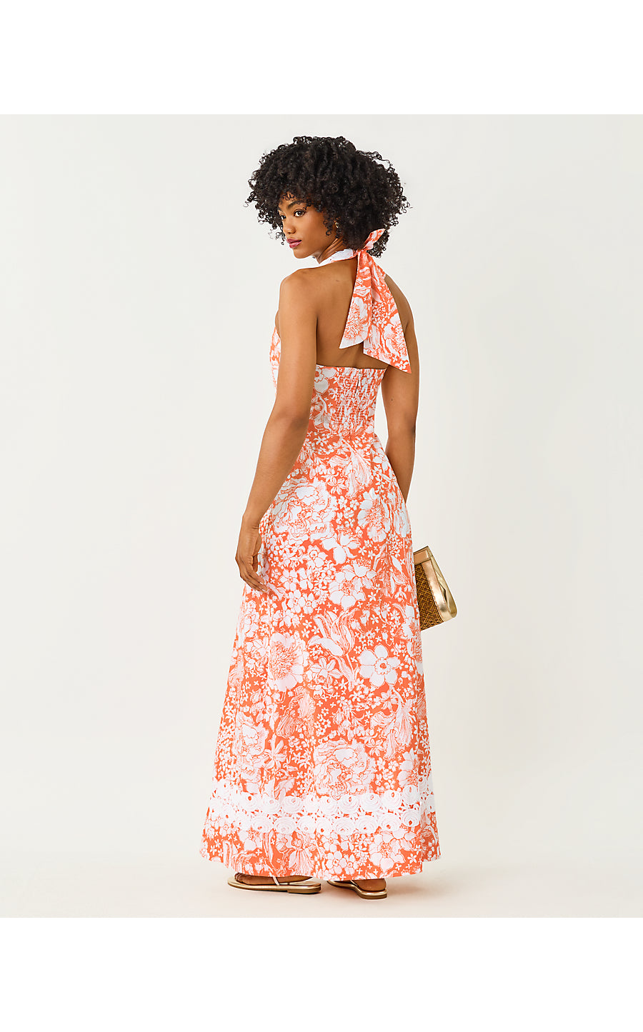 BELINDA MAXI DRESS - SUNSET ORANGE - BUDDING ROMANCE
