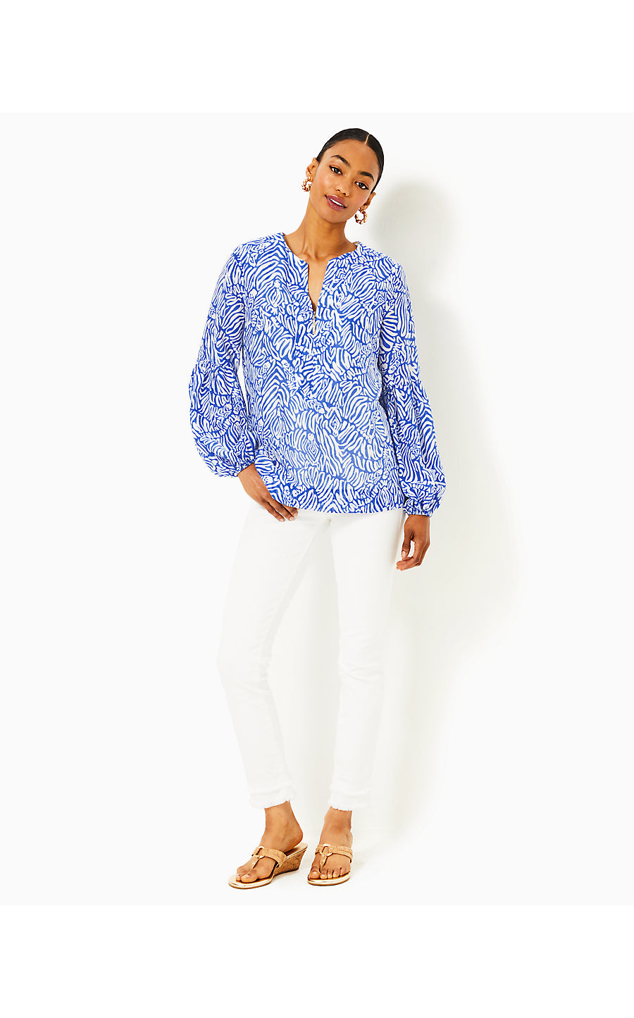 LAURELIE TOP - MARTINIQUE BLUE - ZEE BEBE