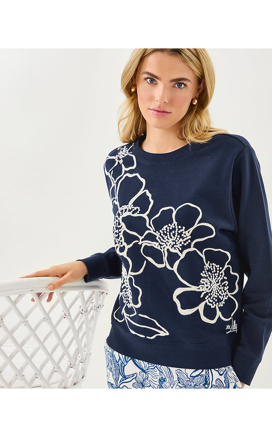 BALLAD SWEATSHIRT - LOW TIDE NAVY - GO BIG EMBROIDERY