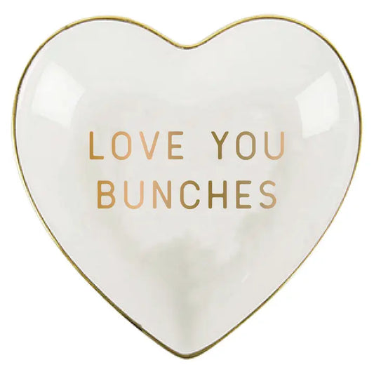 Love You Bunches Ceramic Heart Trinket Tray