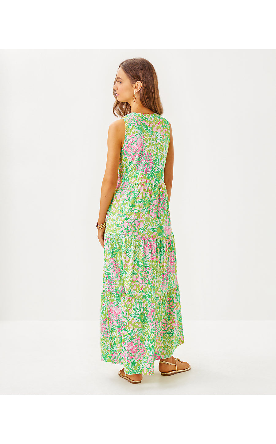 SYDNEE MAXI DRESS - FAUNA GREEN - LIME FEELING GOOD