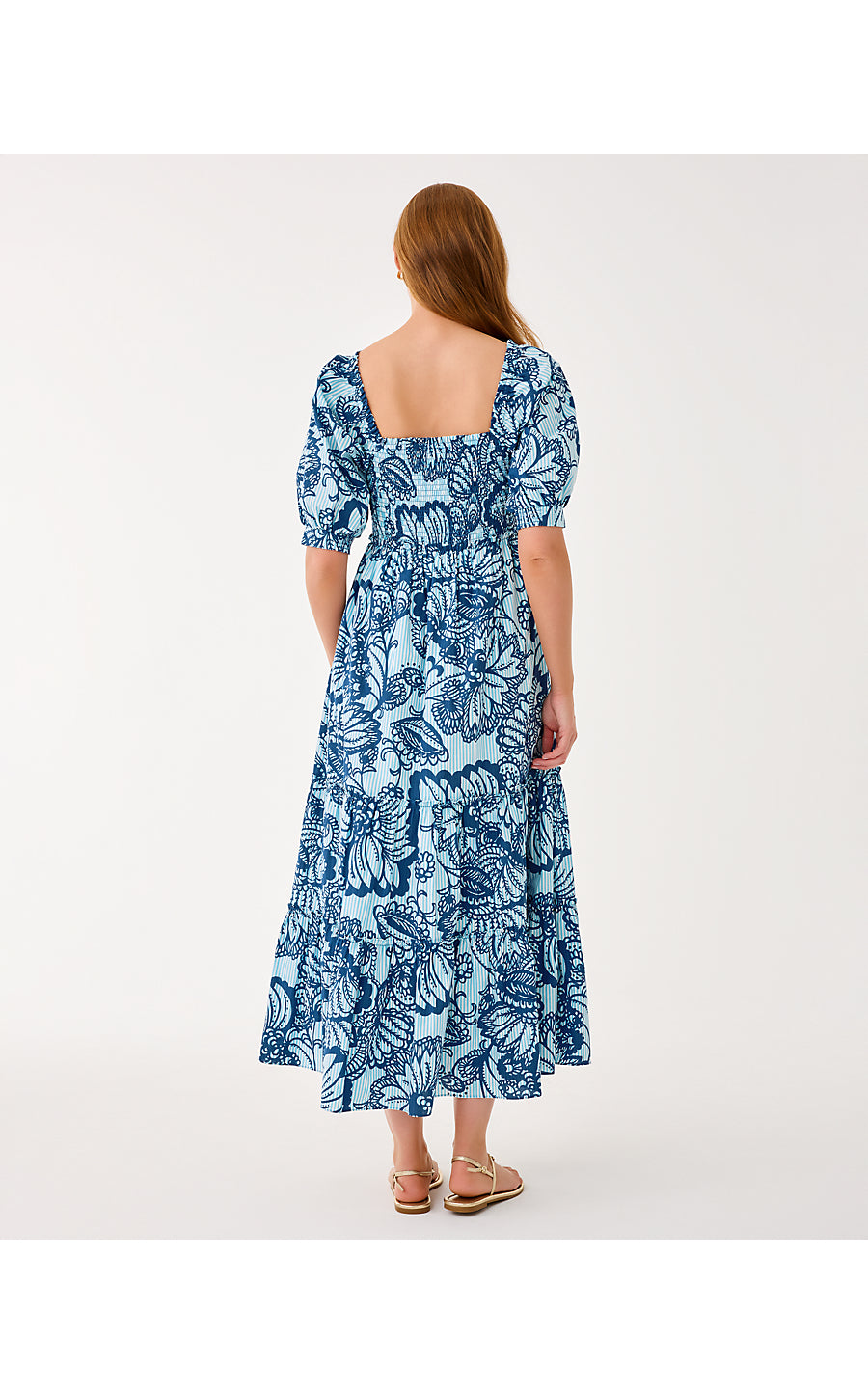 HADLY SHORT SLEEVE SMOCKE - STARLIGHT NAVY - PROUD AS A PEACOCK STRIPE