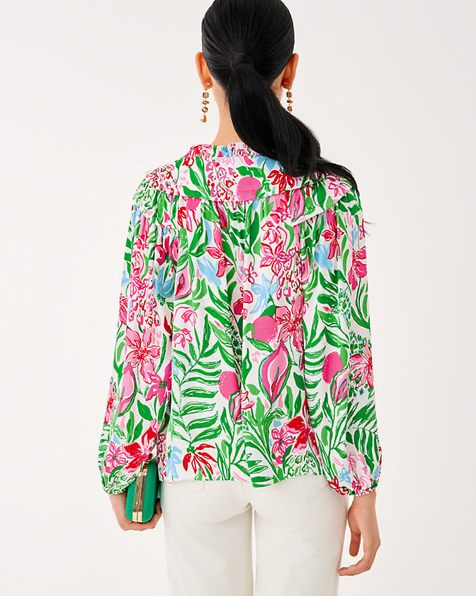 JAPHIA LONG SLEEVE TOP - MULTI - GLOWING GARDENS