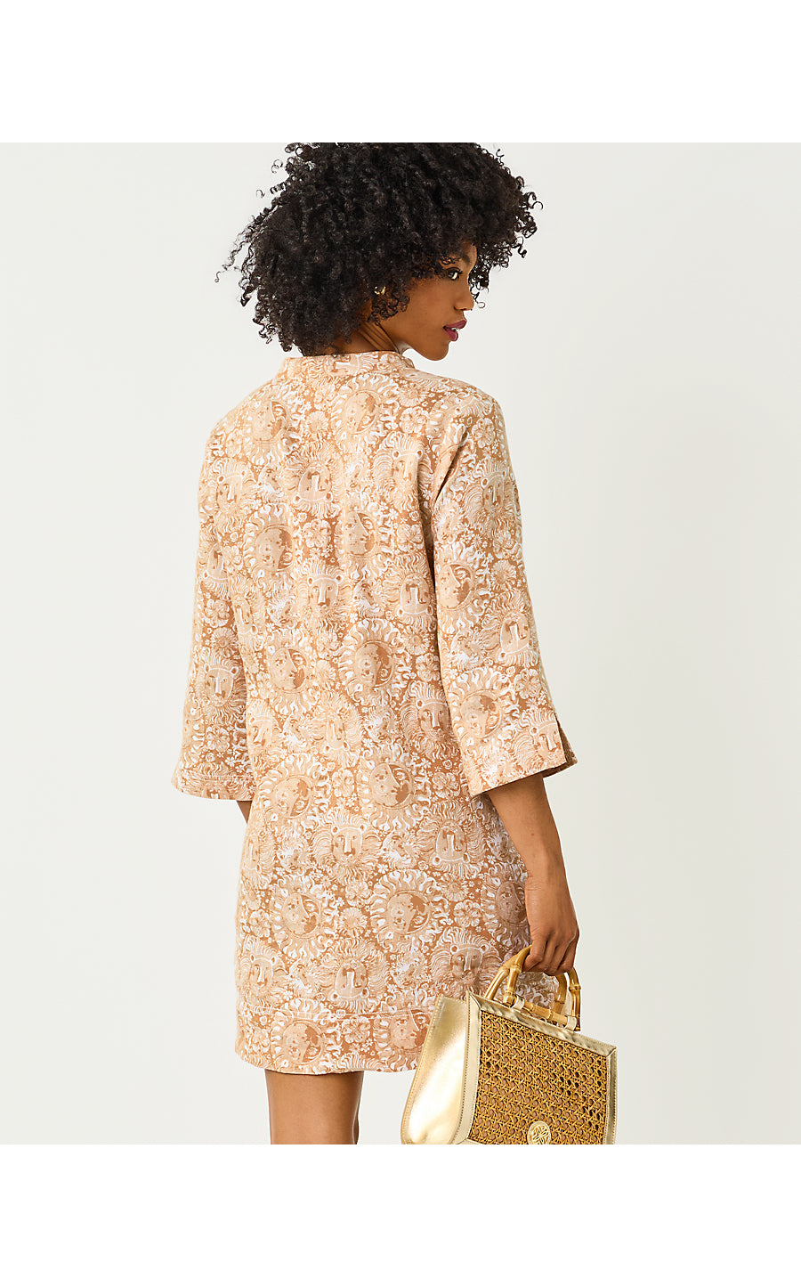 ANNADETTA LINEN TUNIC DRESS - ICED LATTE - LIL JIMS STUFF