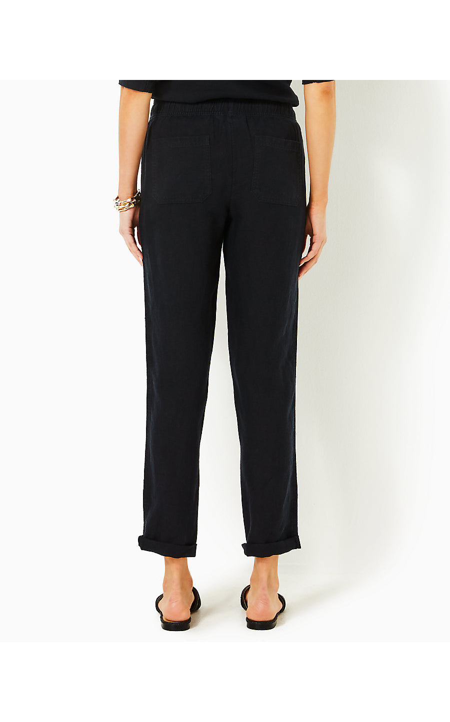 TARON LINEN PANT - NOIR X NOIR