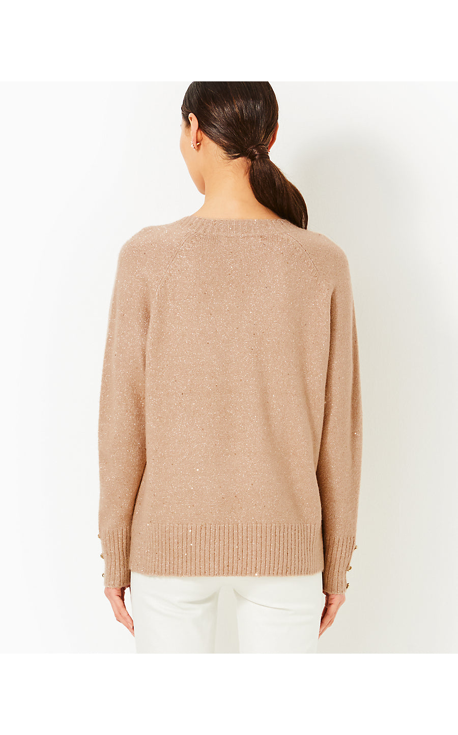 KAYCEE SEQUIN SWEATER - GOLD METALLIC