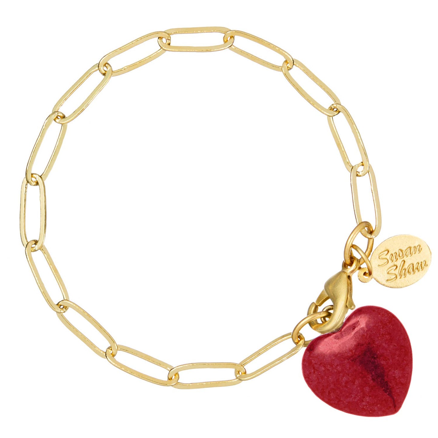 Susan Shaw - Audrey Heart Bracelet : White Turquoise