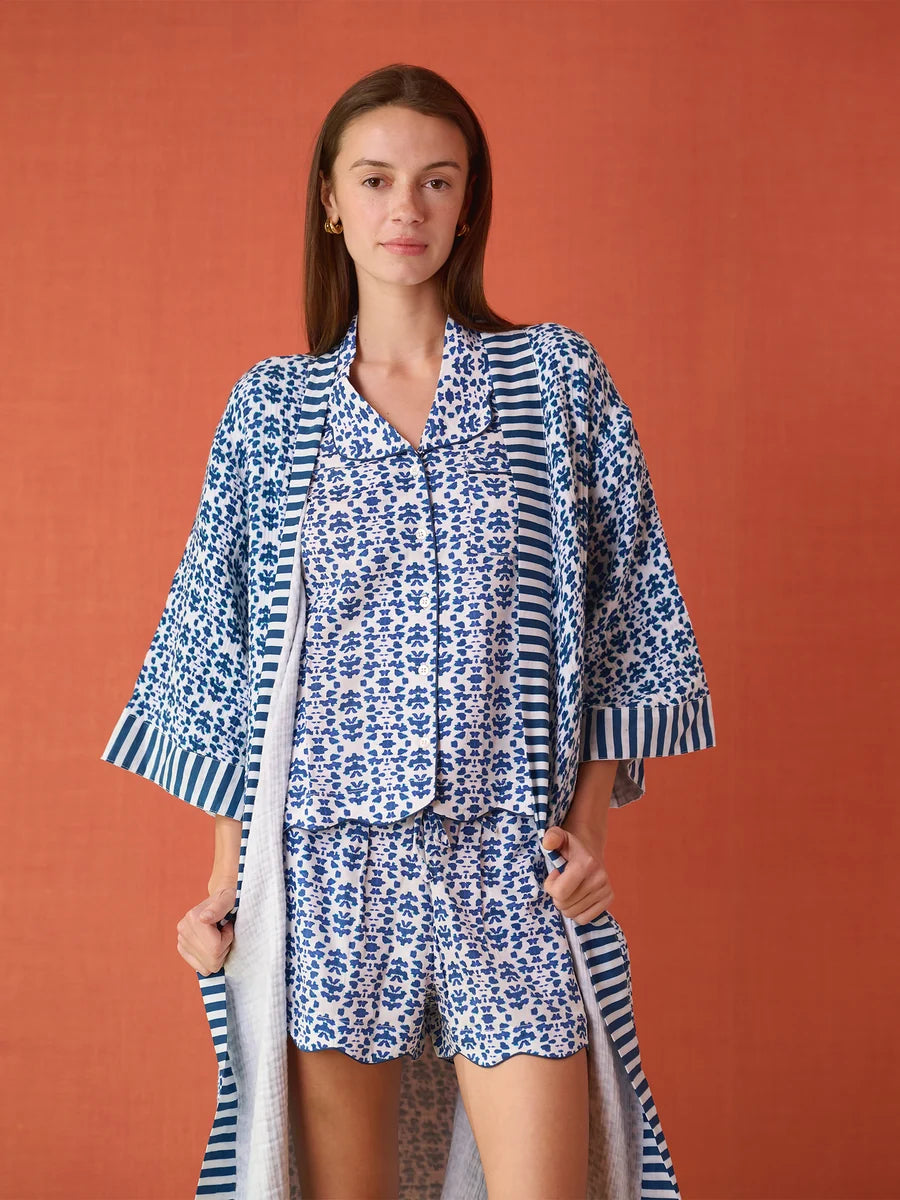 Bathrobe - Navy Chintz