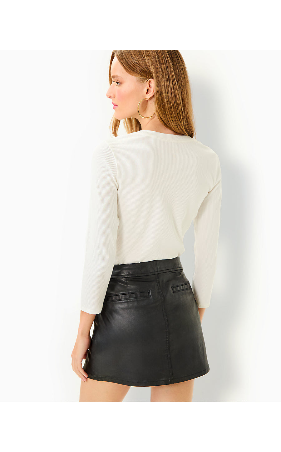 COLETTE COATED SKORT - NOIR