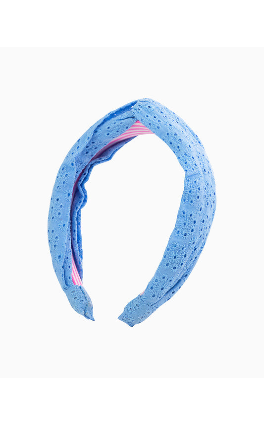 Twist Headband - Frenchie Blue Eyelet