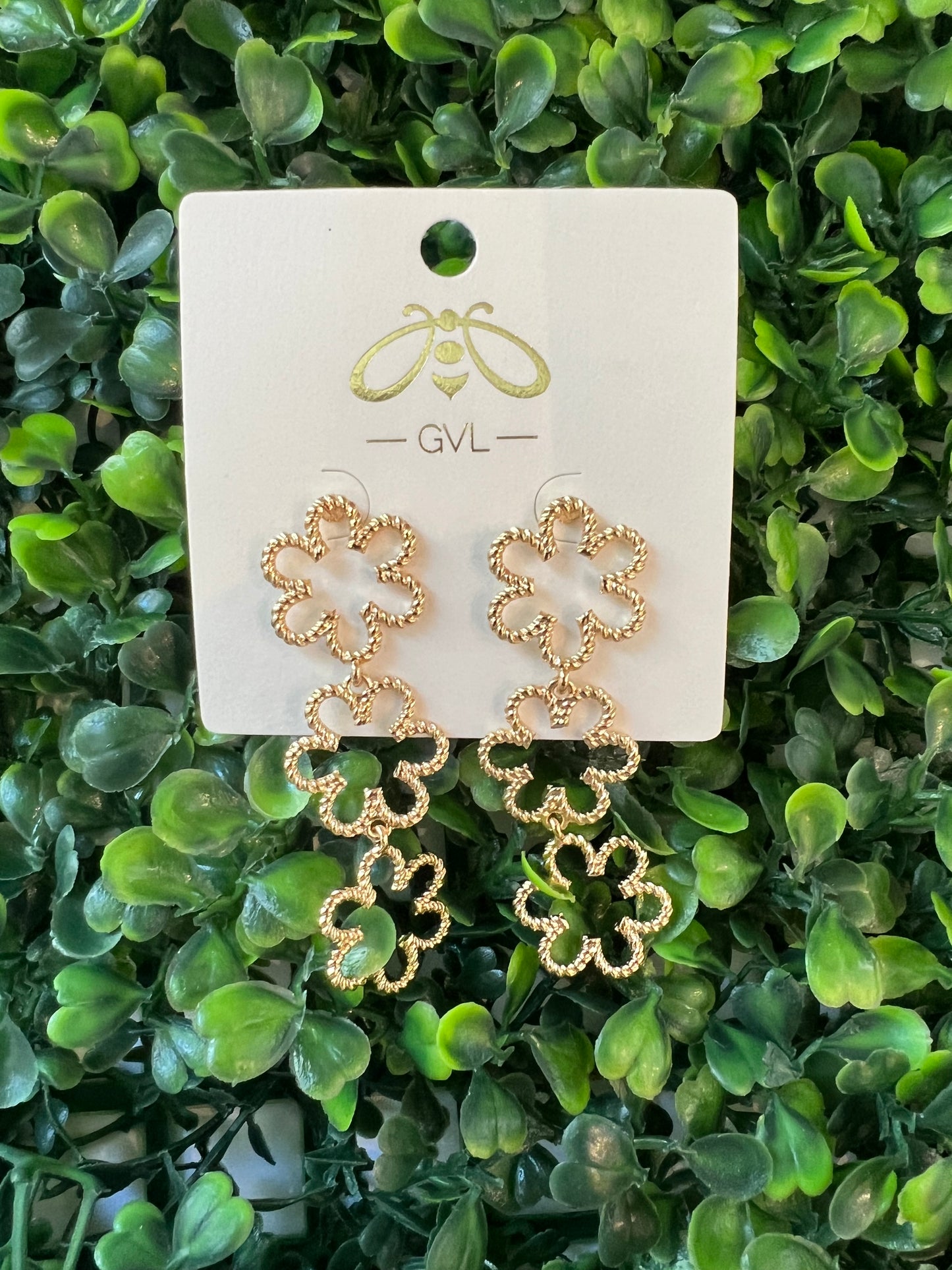 TRIO FLOWER DROP EARRINGS