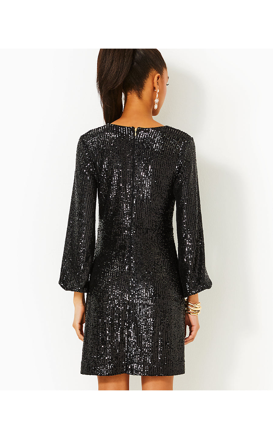 ESTRELLA SEQUIN DRESS - NOIR - TREASURE BOX SEQUIN KNIT