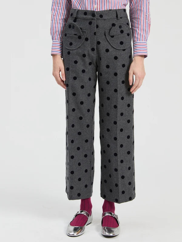 Polka Dot Pants - Grey