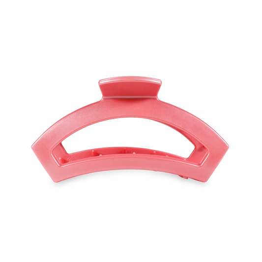 TELETIES - Open Hair Clip | Medium | Calming Coral