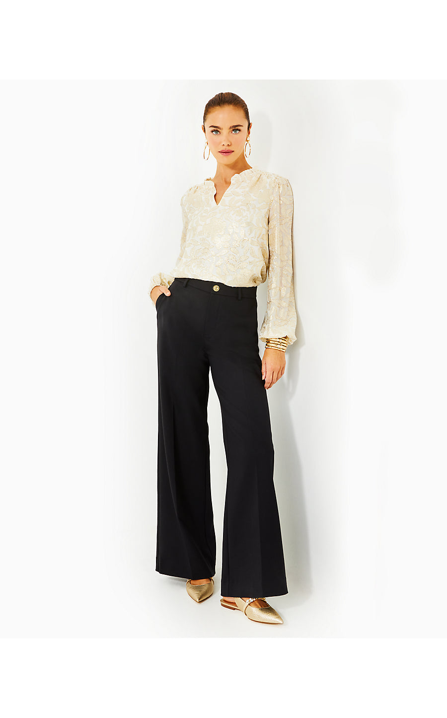 COLLETTI HIGH RISE TROUSER - NOIR