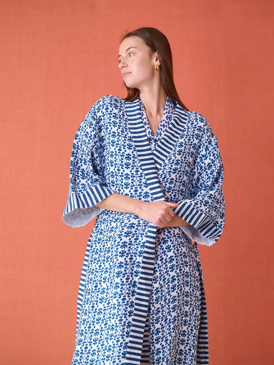 Bathrobe - Navy Chintz