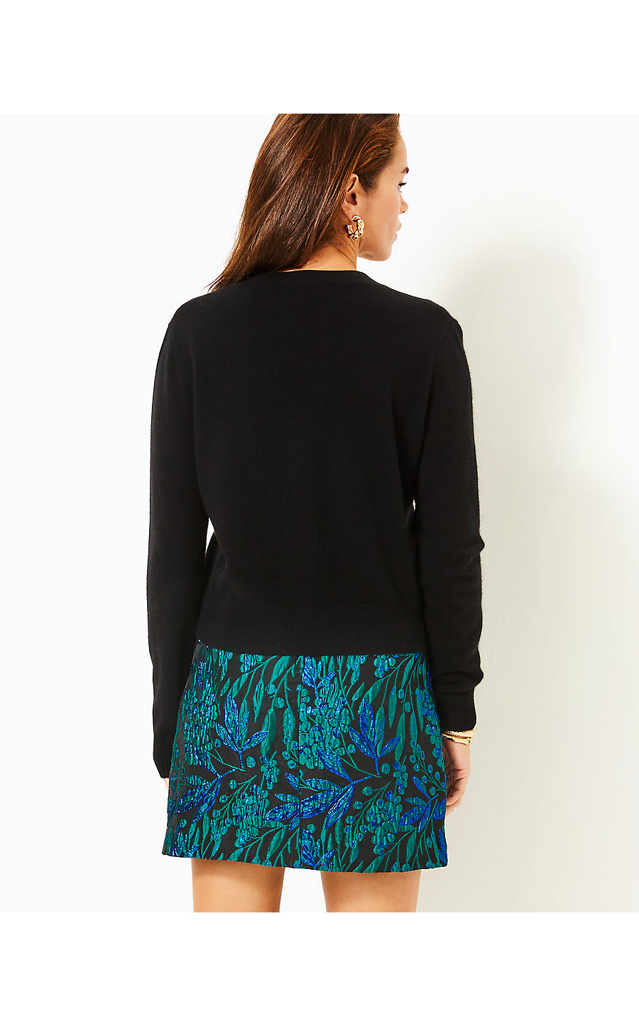 REDMOND MINI SKIRT - DEEP LAGOON - BERRY WILD METALLIC BROCADE