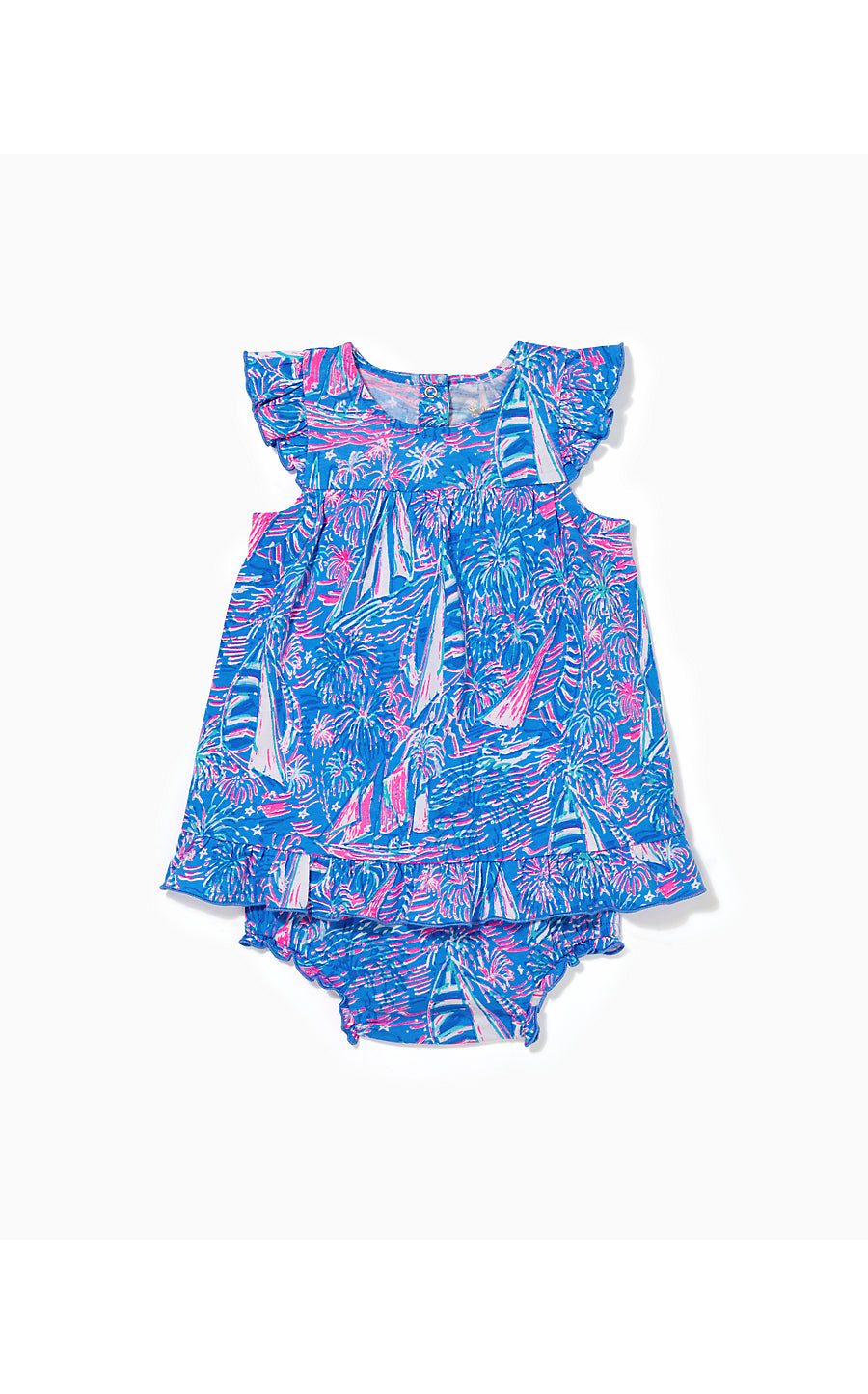 CECILY INFANT DRESS-BOCA BLUE-ITS A SAILABRATION