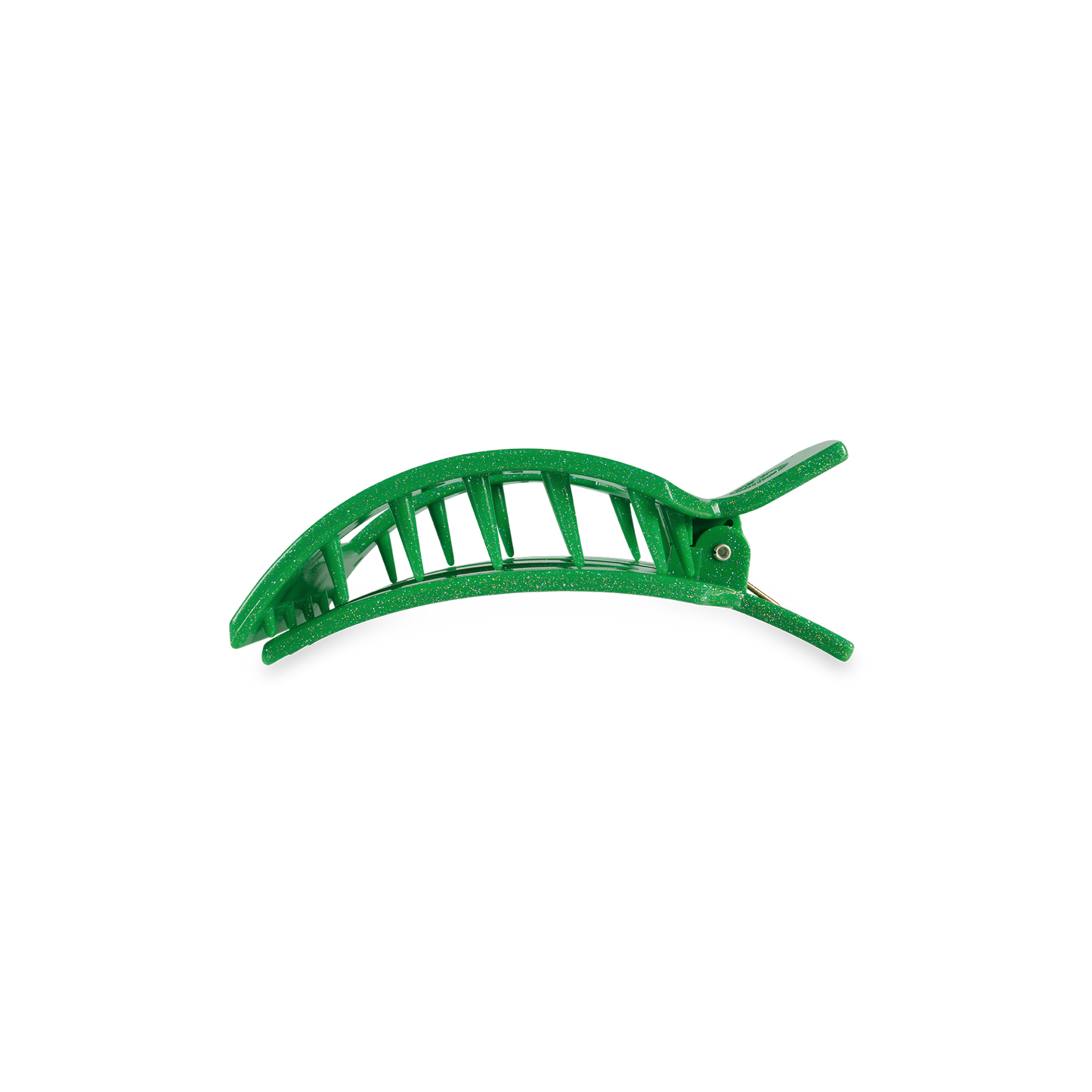 TELETIES - Square Flat Hair Clip | Small | Shamrock Shimmer