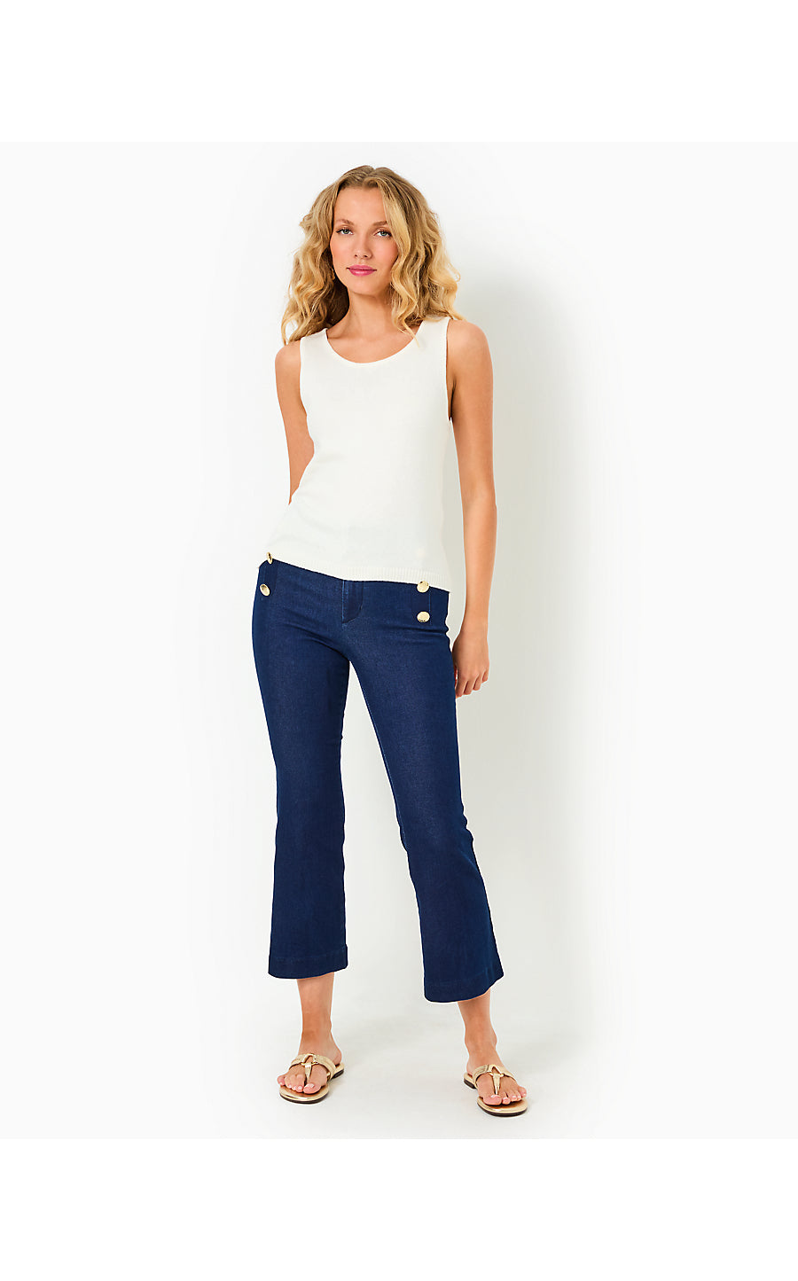 PARRISH HIGH RISE CROP FLARE  - COSMIC WASH