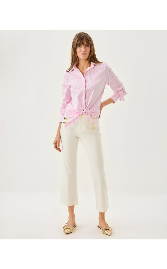 PARRISH HIGH RISE CROP FLARE - COCONUT