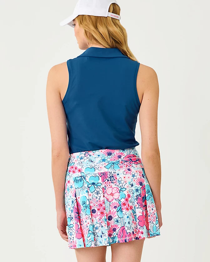 FRIDA SLEEVELESS BOW POLO - STARLIGHT NAVY