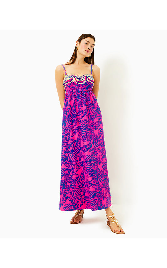 BERNADETTA MAXI DRESS - PASSION FRUIT PINK - WILD NIGHTS