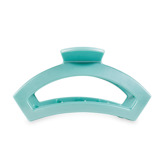 TELETIES - Open Hair Clip | Medium | Totally Turquoise