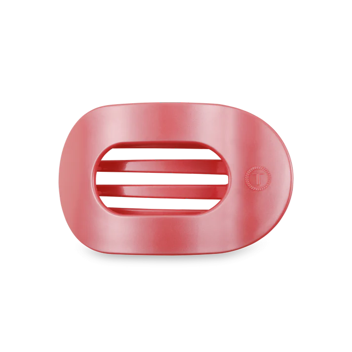 CLAMING CORAL MEDIUM FLAT ROUND HAIR CLIP