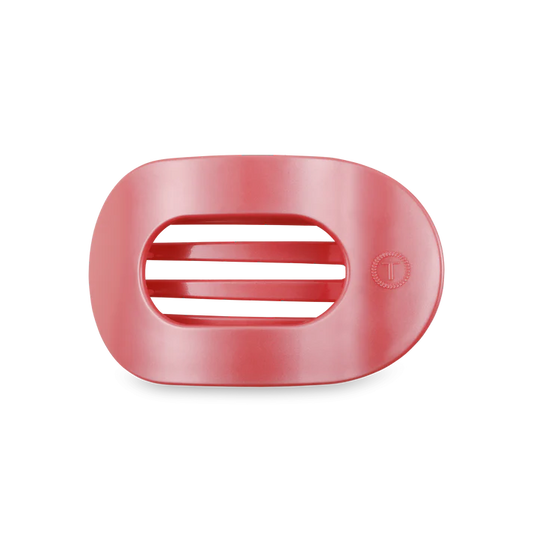 CLAMING CORAL MEDIUM FLAT ROUND HAIR CLIP