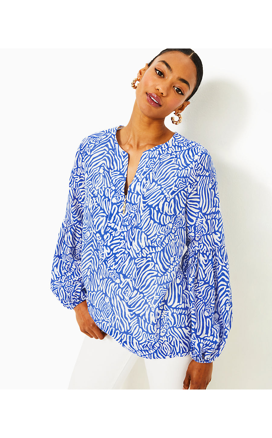 LAURELIE TOP - MARTINIQUE BLUE - ZEE BEBE