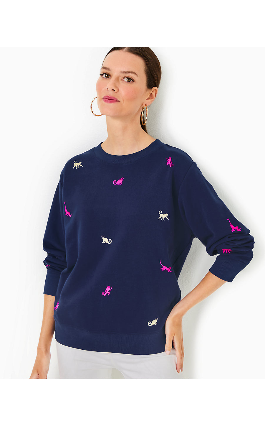 BALLAD SWEATSHIRT - LOW TIDE NAVY - MONKEY HALF DROP