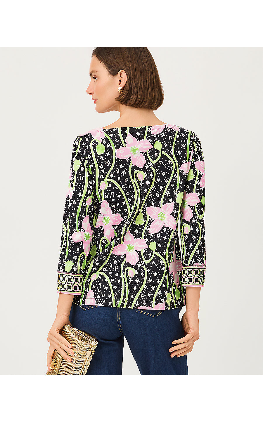 CALLISON UPF 50+ TOP-ONYX-BLUSHING BLOOMS ENGINEERED CHILLYLILLY