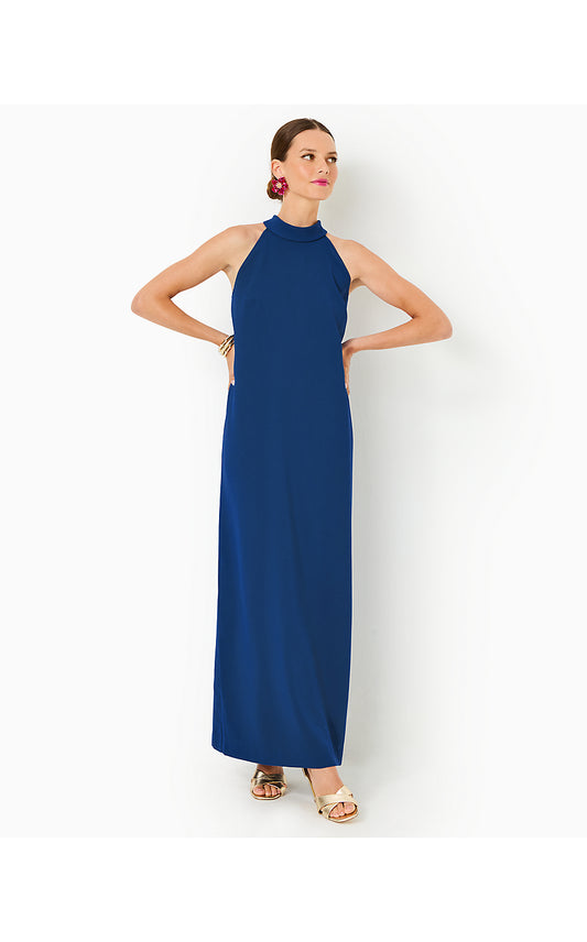 ALARIC MAXI DRESS - BLUE MED